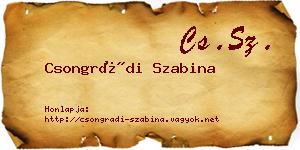 Csongrádi Szabina névjegykártya