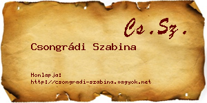 Csongrádi Szabina névjegykártya