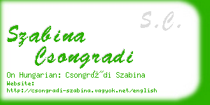 szabina csongradi business card